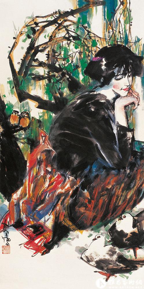 仕女_《林墉精品选集》_林墉作品展_林墉在线作品_林墉官方网站-雅昌