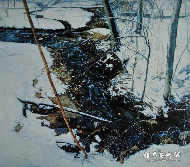 溶雪_雪景系列作品_蔡楚夫作品展_蔡楚夫在线作品_蔡楚夫官方网站