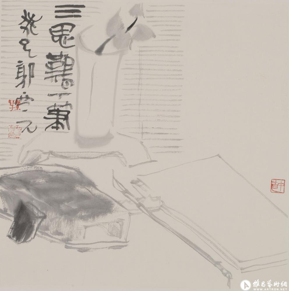 赏石_2013青岛迦南画展集_郭西元作品展_郭西元在线作品_郭西元官方