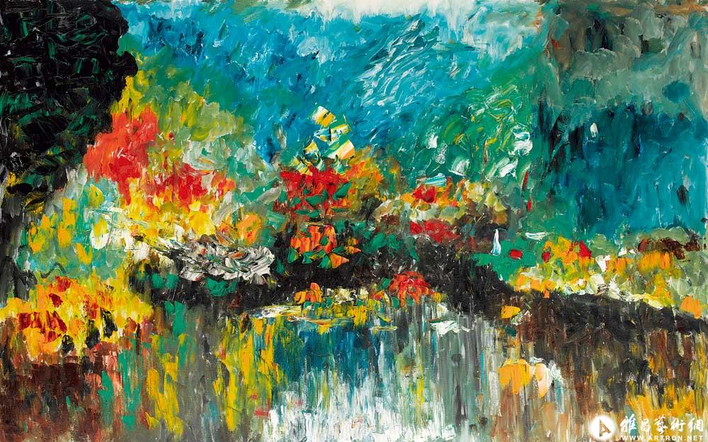 花海^_^flower sea_《油画大师李洪涛作品》_李洪涛()