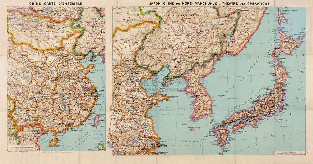*3119 中国,日本,满洲政治划分地图 (一幅)图片