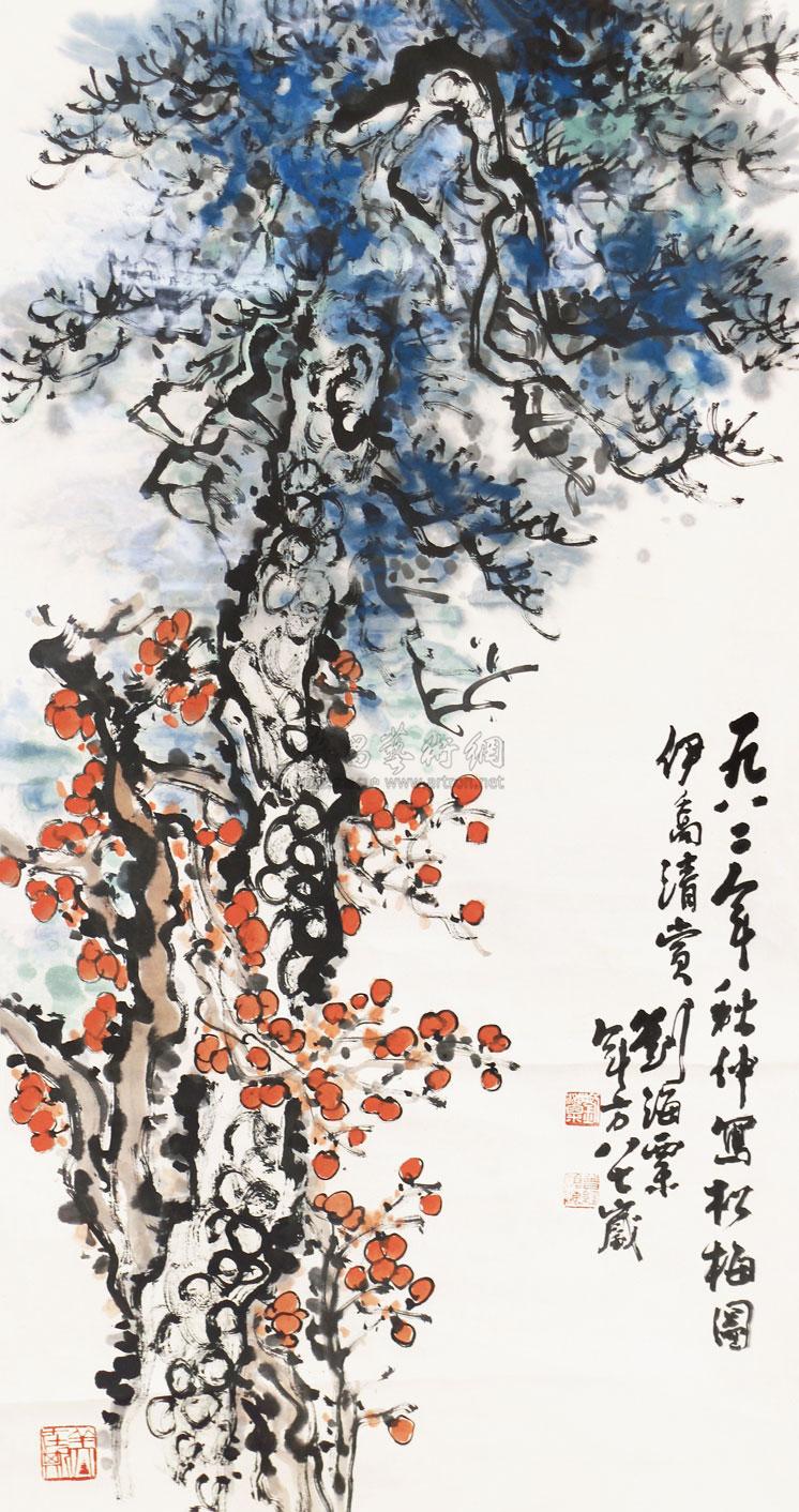 1085 松梅图 立轴 纸本