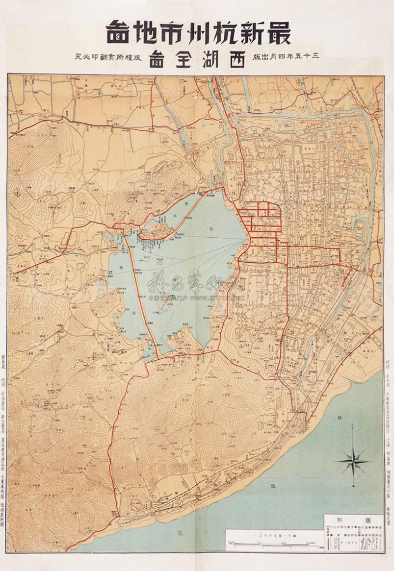 2400 最新杭州市地图/西湖全图图片
