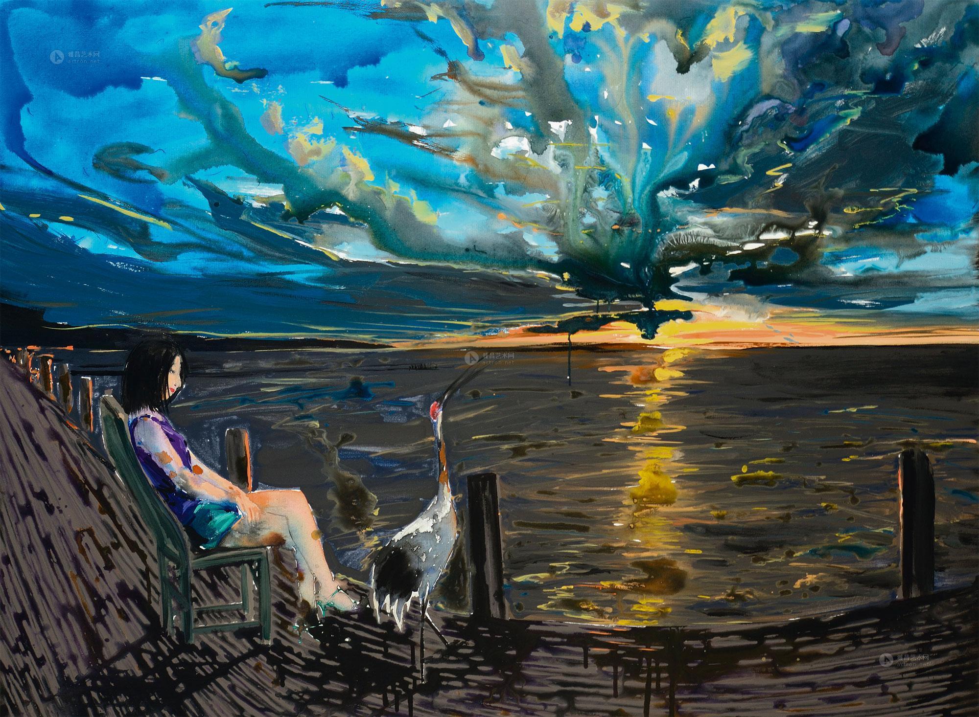 展览:缪斯董扎龙,今日美术馆,北京,2012年 我国的油画艺术主要得益于向西方,然而,中国的油画主要是源于欧洲近三百年形成的直接画法体系上发展而来的,而对其近两千多年间的优秀传统绘画形式,多层次透明罩染的间接画法体系却了解得很少。董春凤在中央美院材料与表现工作室中,对于欧洲最传统的多层透明的罩染法和丹培拉技法与最新最现代的综合材料都有比较系统的理解与制作,利用材料时经常会有一种随机偶然的效果,近期创作《扎龙女孩》系列就是她合理的善用这种随机的东西,使其充分表达了画家所要展现的观念。《扎龙女孩》系列是董春