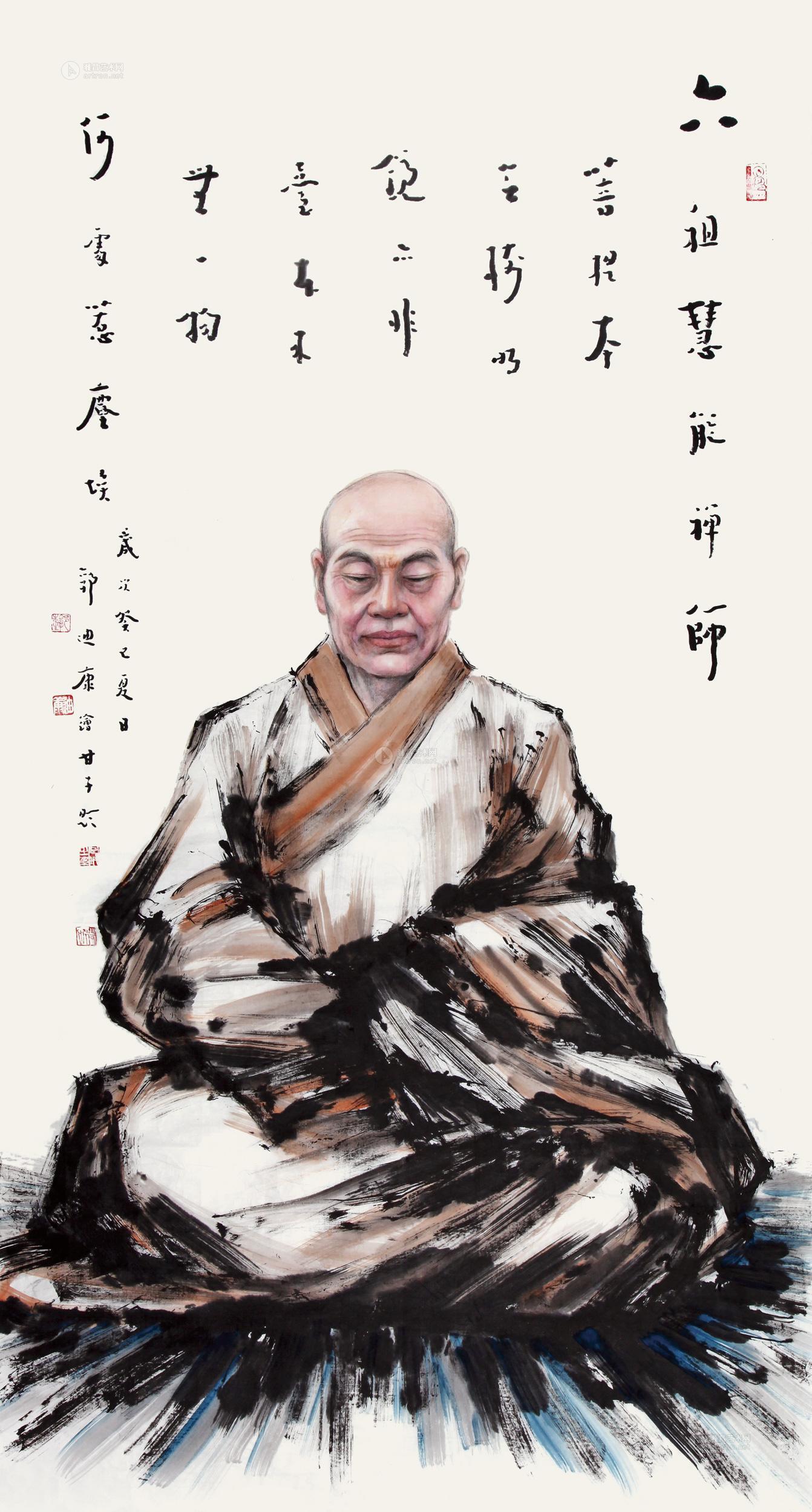 0194 癸巳(2013年)作 六祖慧能禅师 立轴 纸本