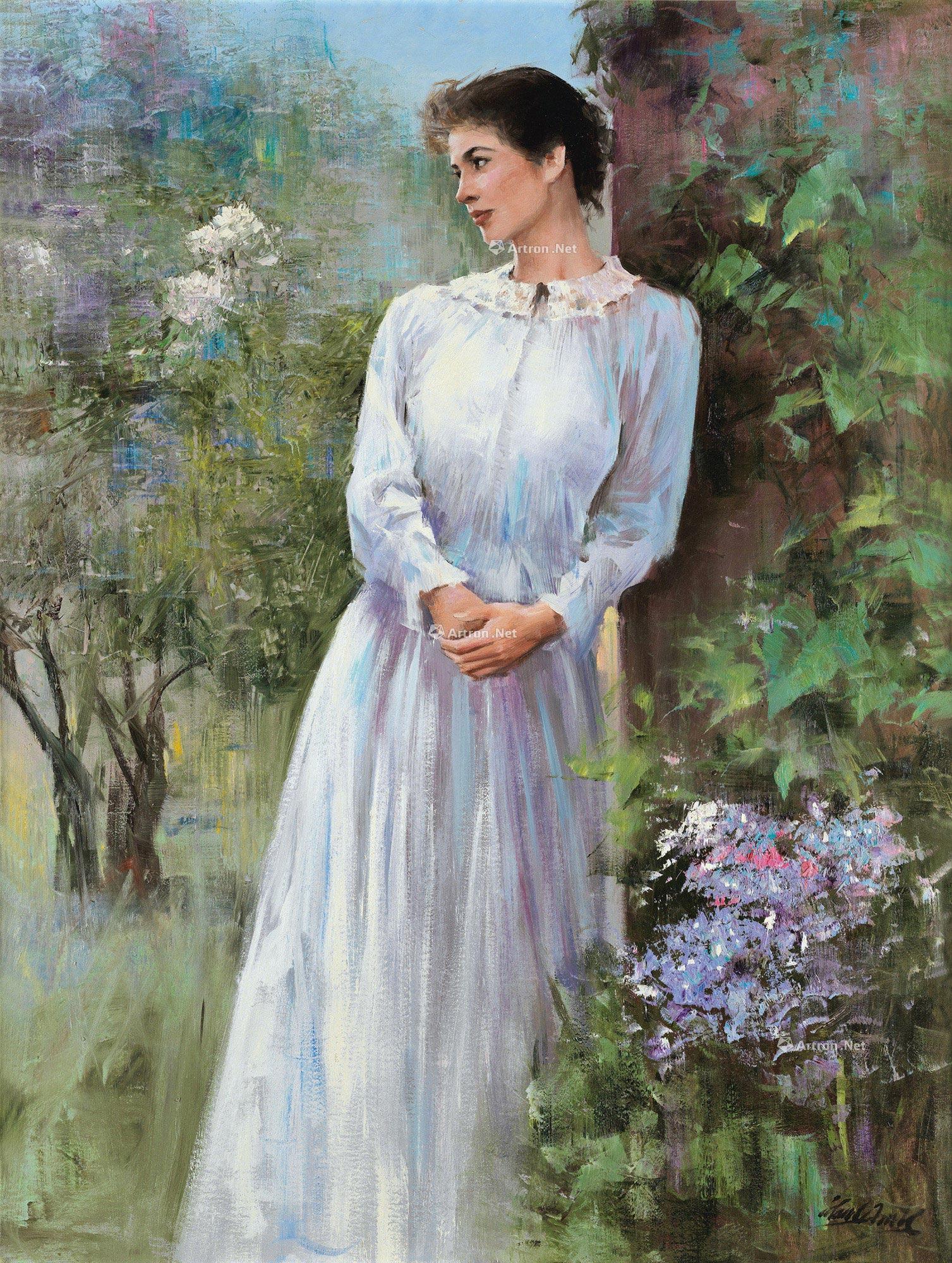 0981 少女 布面油画