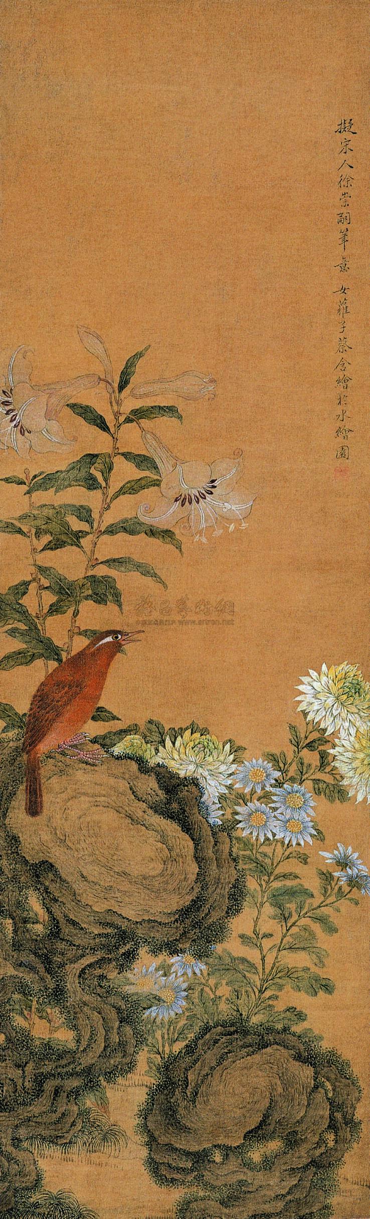 【花鸟 立轴 设色绢本】拍卖品_图片_价格_鉴赏_绘画_雅昌艺术品拍卖