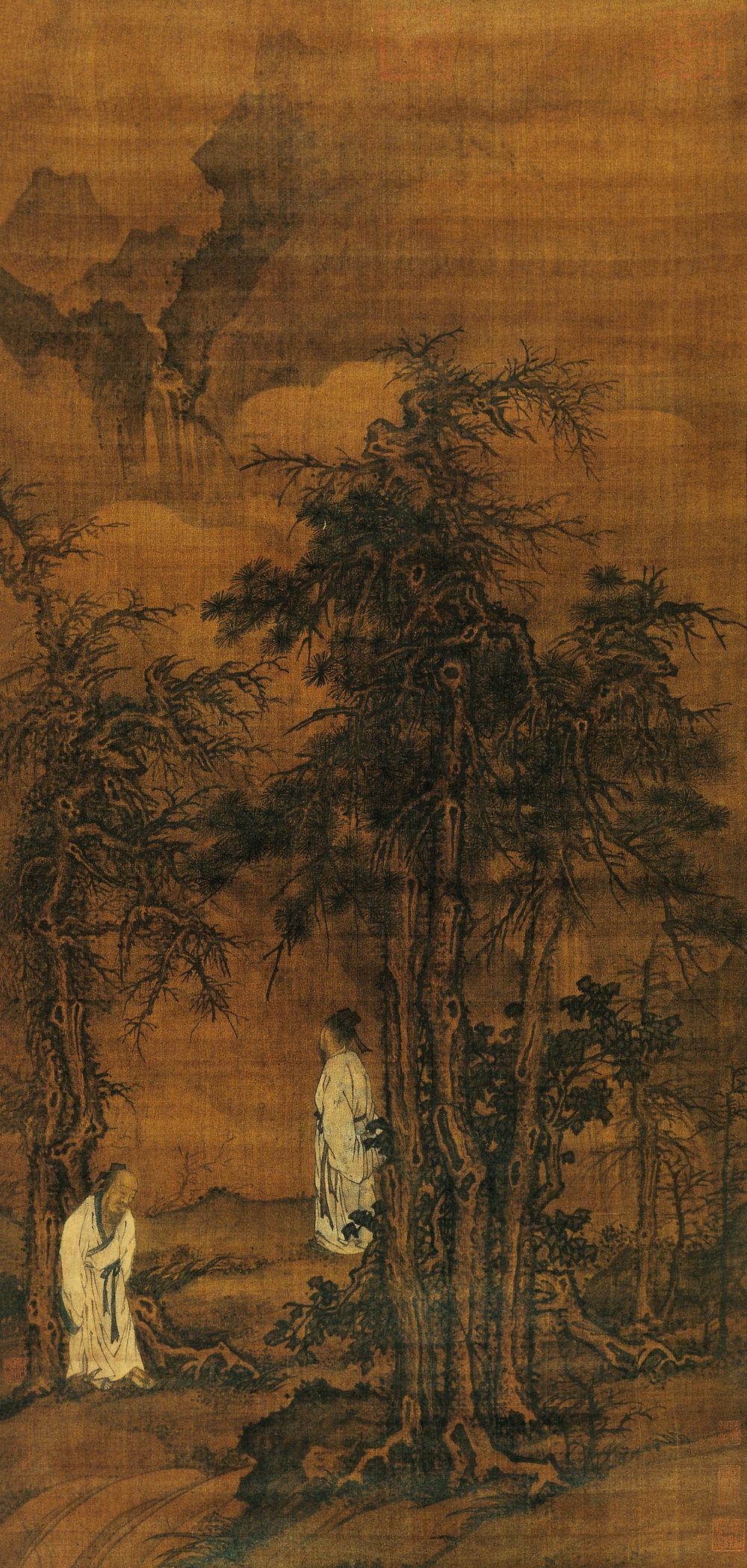 1179 林泉高逸图 立轴 设色绢本