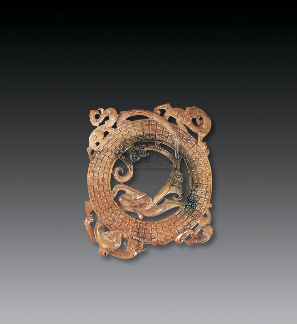 0176 西汉 玉螭龙纹环