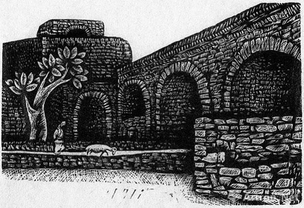 6cm 198572  方力钧独幅版画 15.6x20.