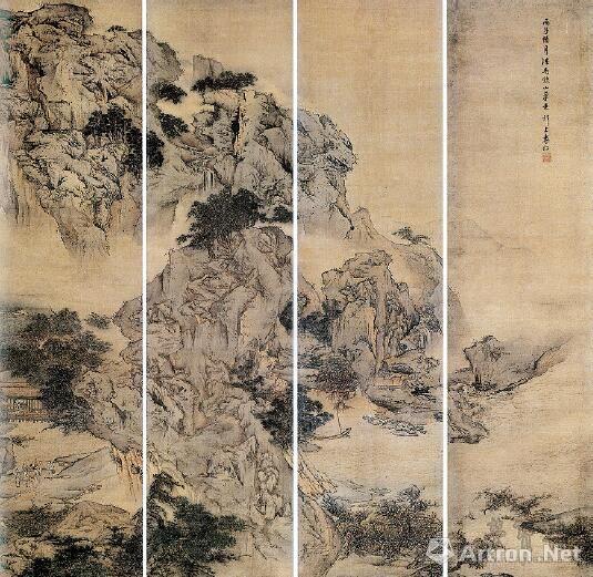 清 袁江 山水通景图