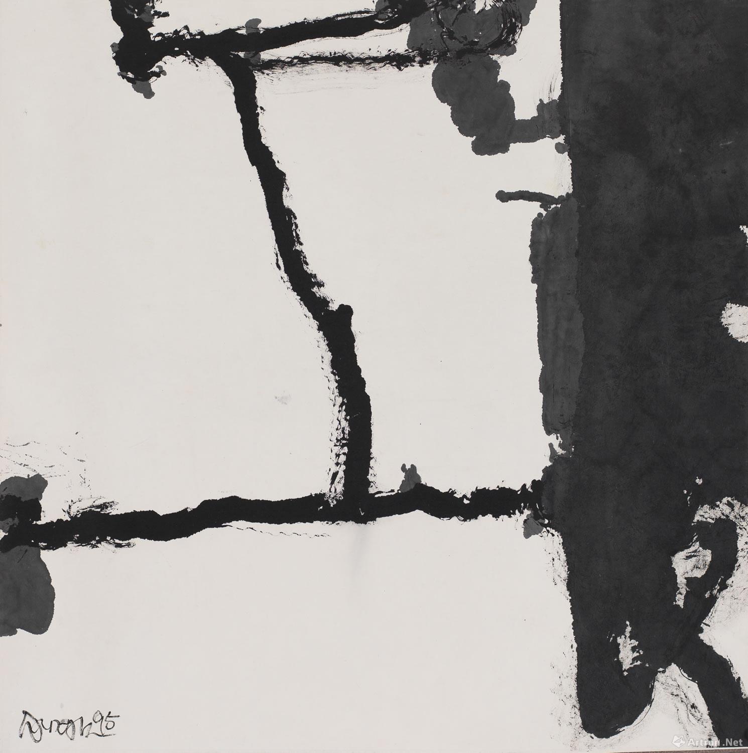 《无题系列-1》    王川 67x67cm 1995