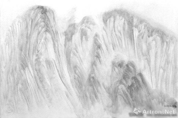 《壁立千仞 徐龙森 160x240cm 2017年 水墨 毛毡
