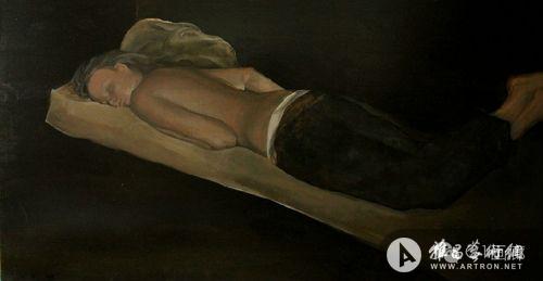 陈琳《躺着》 布面油画 170×90cm 2014