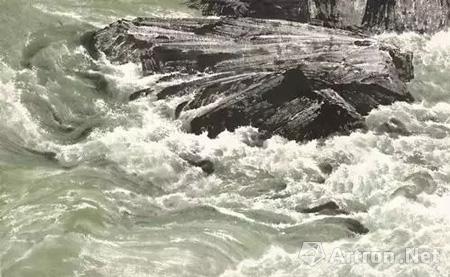 徐惠君/《怒江潮涌 》/89cmx143cm/中国画/2014林煜峰/《云忙之》