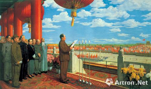 《开国大典》是中国画家董希文1952年完成的著名的油画作品,描绘的
