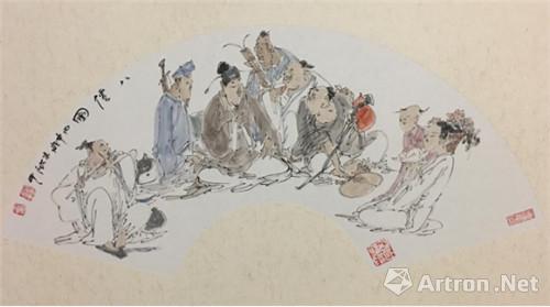 中国画代表性画家顾平 "逍遥山水中国画展"在宜兴举办