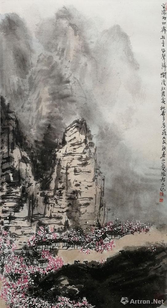 空蒙雨初霁_山水竖幅_张智永(志永)作品展_张智永