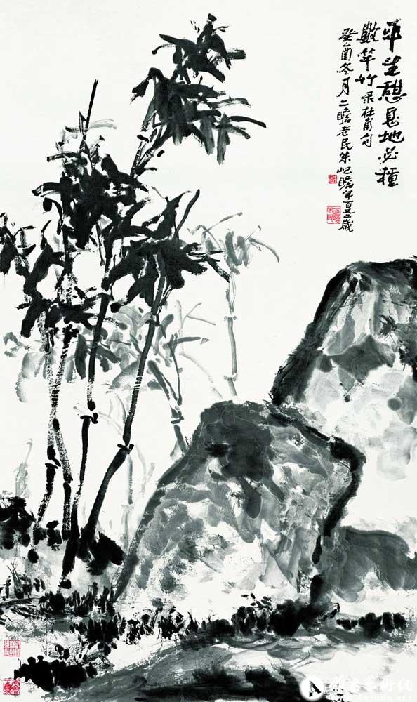 竹石图<br>Bamboo and Rock