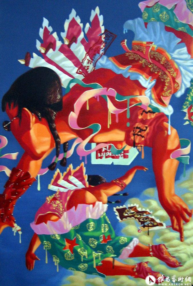 下凡_布面丙烯作品在线展_吕鹏作品展_吕鹏在线作品_吕鹏官方网站