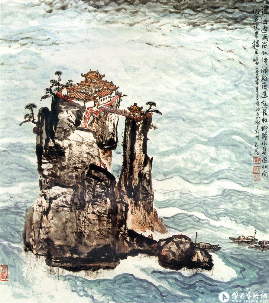 郑玉昆作品:洱海古刹