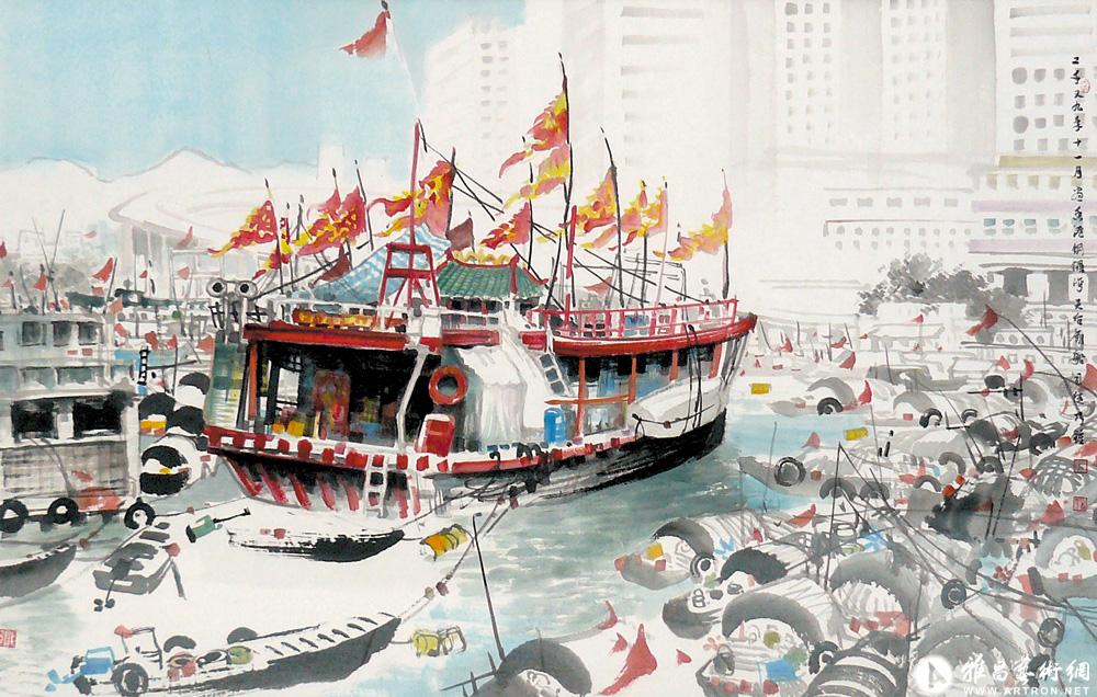 香港铜锣湾天后庙船