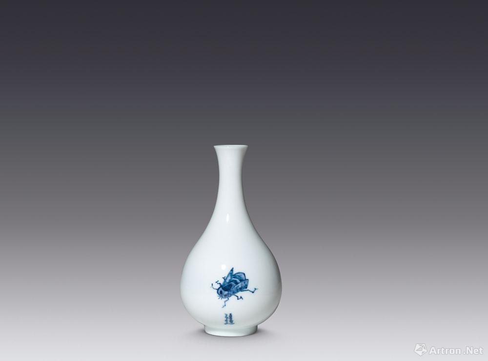 蝉-玉壶春瓶瓷器