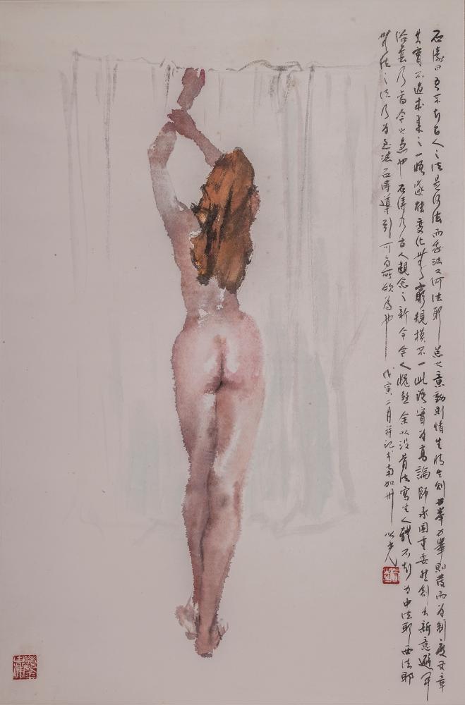 站着的女人体
