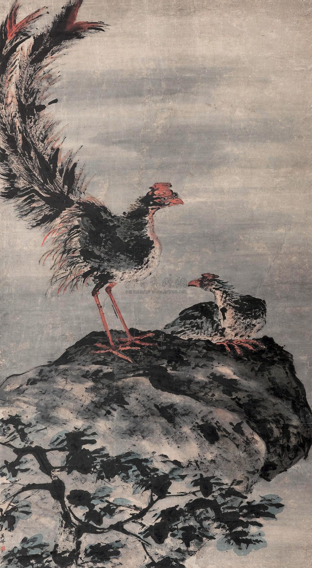 【雉鸡 立轴 设色纸本】拍卖品_图片_价格_鉴赏_绘画_雅昌艺术品拍卖