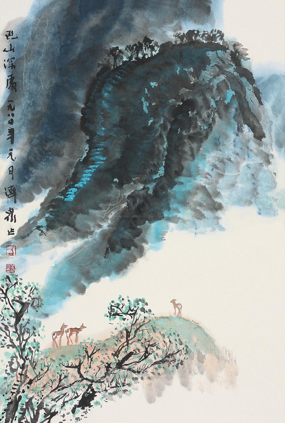0191 巴山深处 镜心 设色纸本