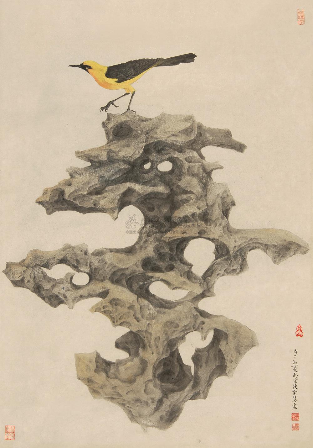 太湖石 镜心 设色纸本】拍卖品_图片_价格_鉴赏_绘画_雅昌艺术品拍卖