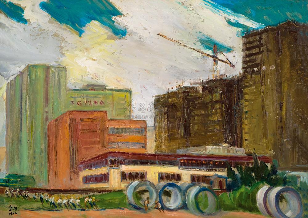 【80年代初的深圳(1) 油彩 画布】拍卖品_图片_价格_鉴赏_油画_雅昌