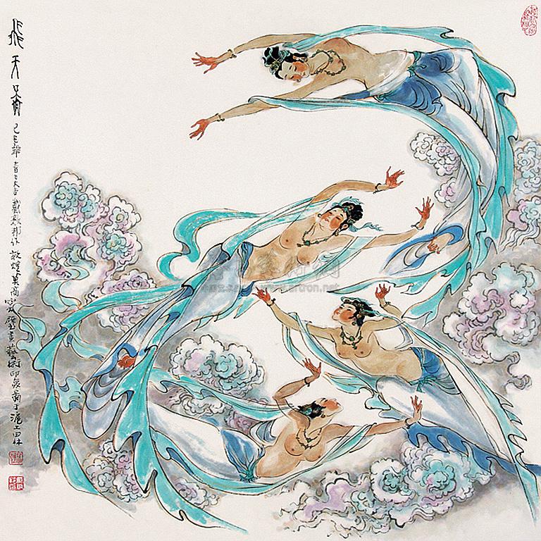 0488 飞天图 镜片 纸本