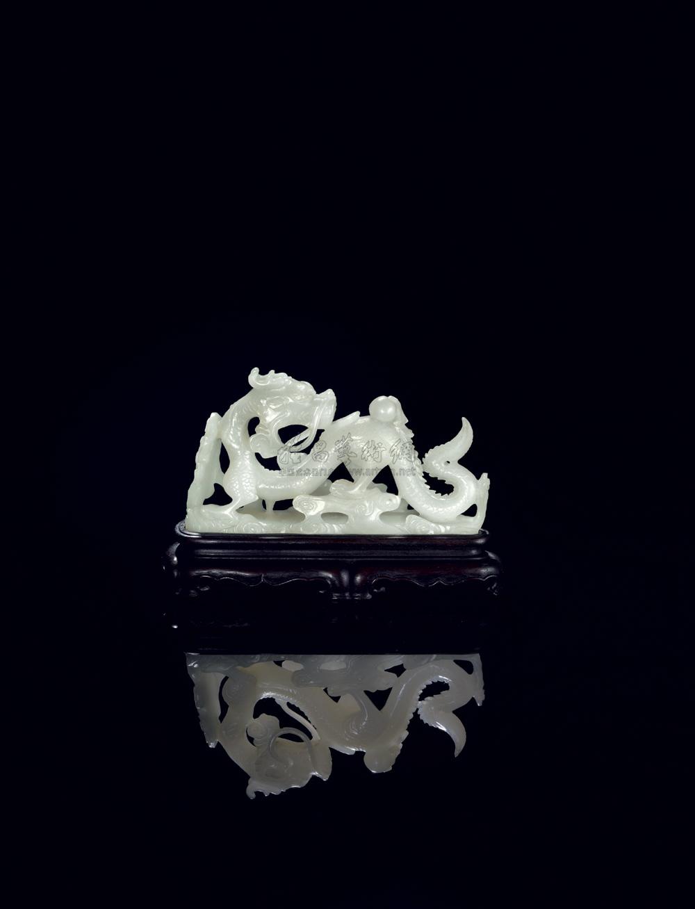4858 清中期 白玉龙形笔架