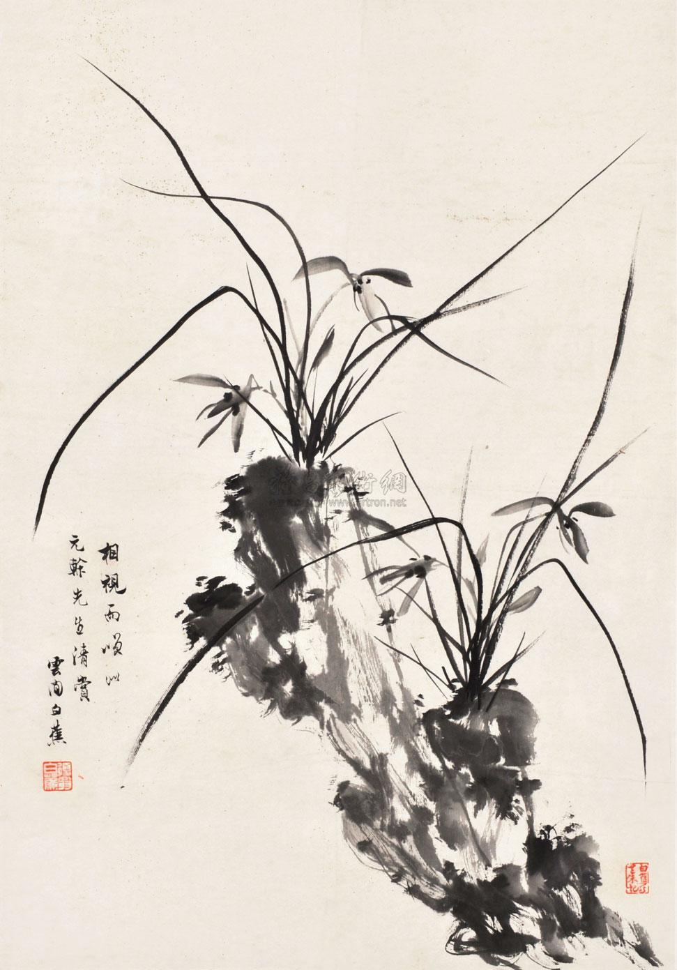 0104 石兰 立轴 纸本