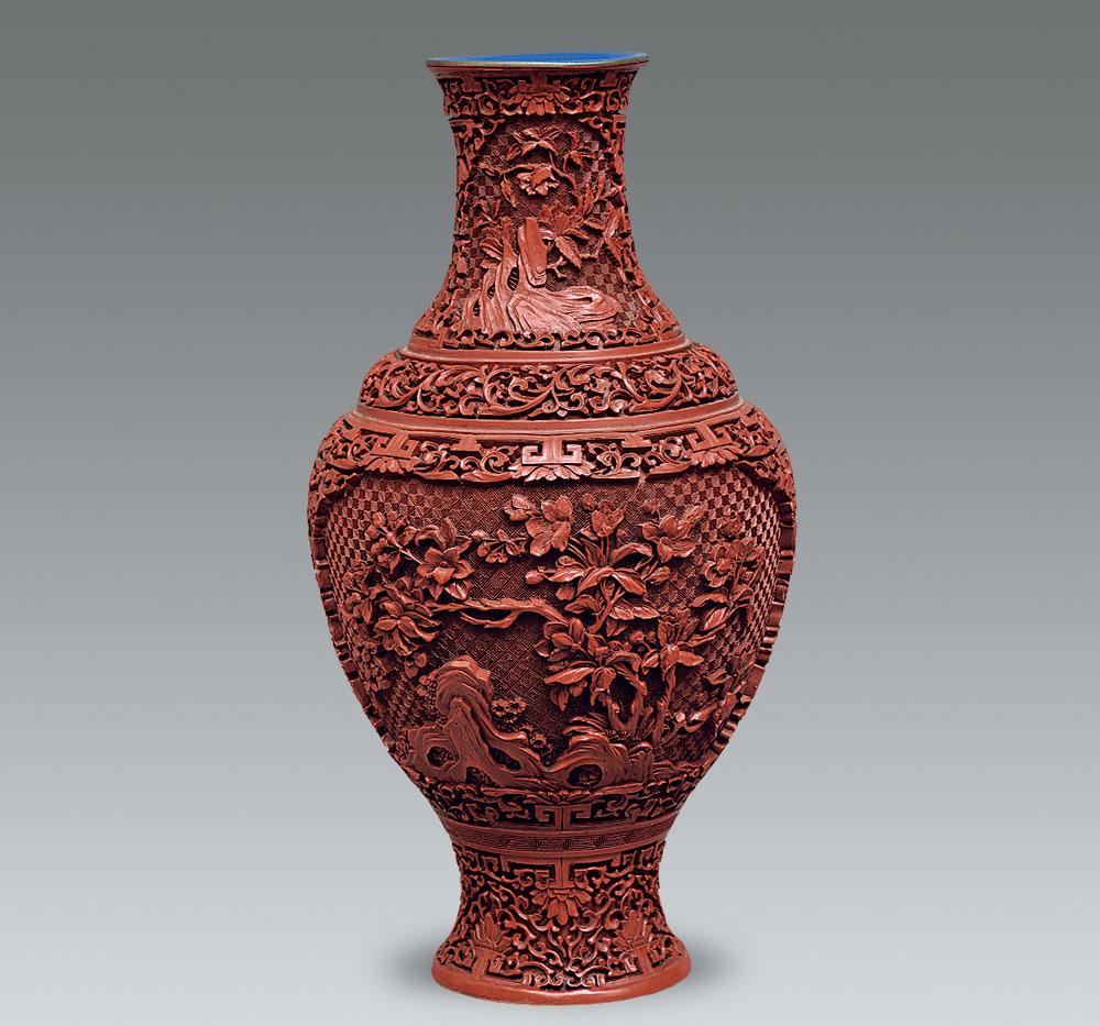 【民国 剔红花卉纹瓶】拍卖品_图片_价格_鉴赏_漆器_雅昌艺术品拍卖网