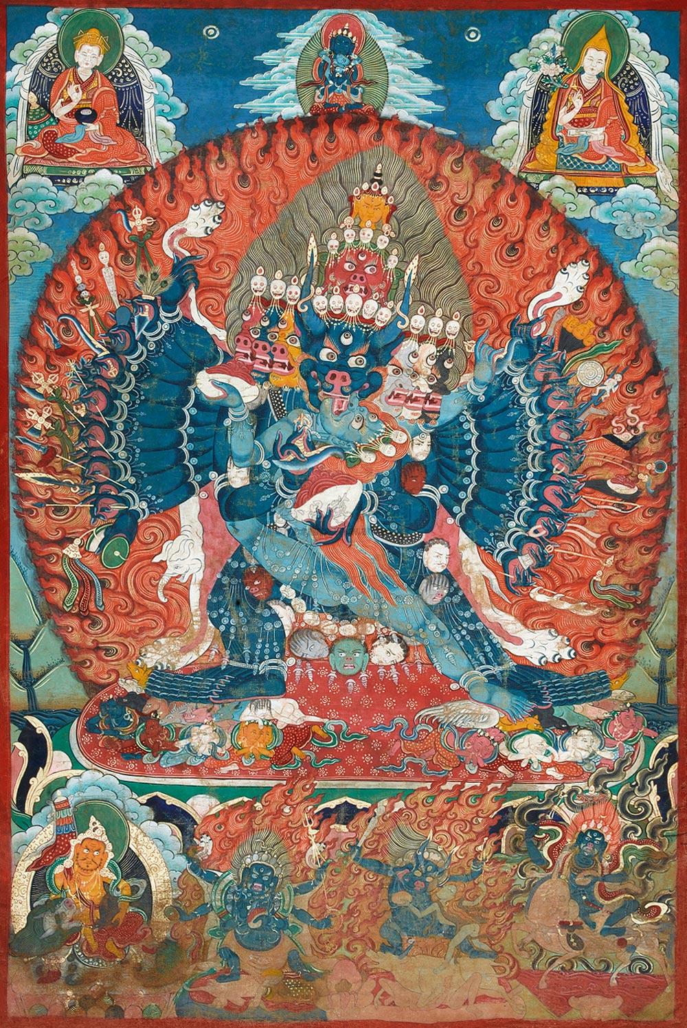 0688 民国 大威德金刚唐卡