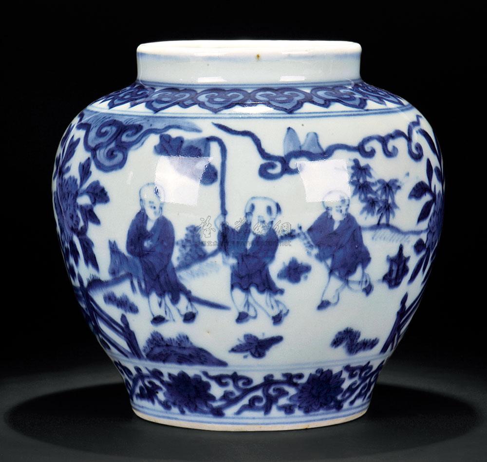 【明万历 青花婴戏图罐】拍卖品_图片_价格_鉴赏_明代青花瓷器_雅昌