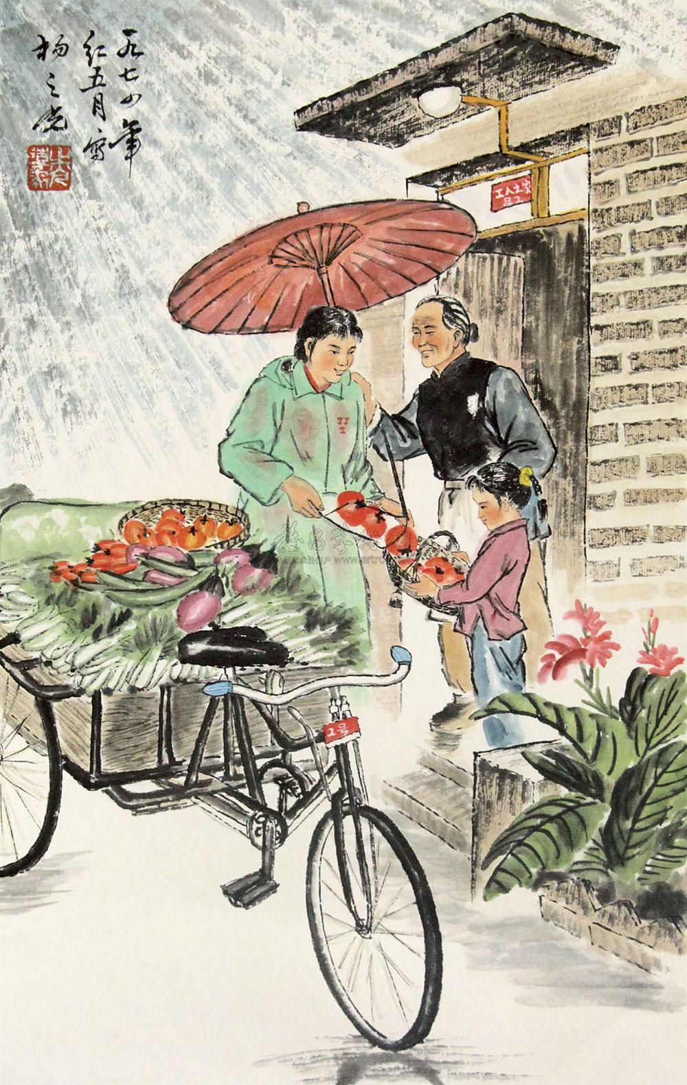 0481 雨中情 镜心