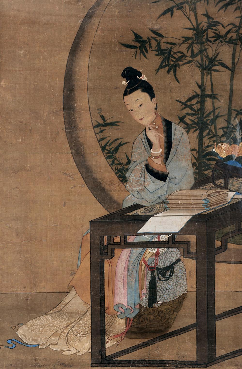 6211 妃子像 镜心 设色纸本