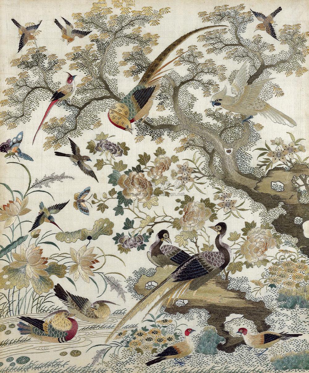 0183 清 花鸟纹粤绣