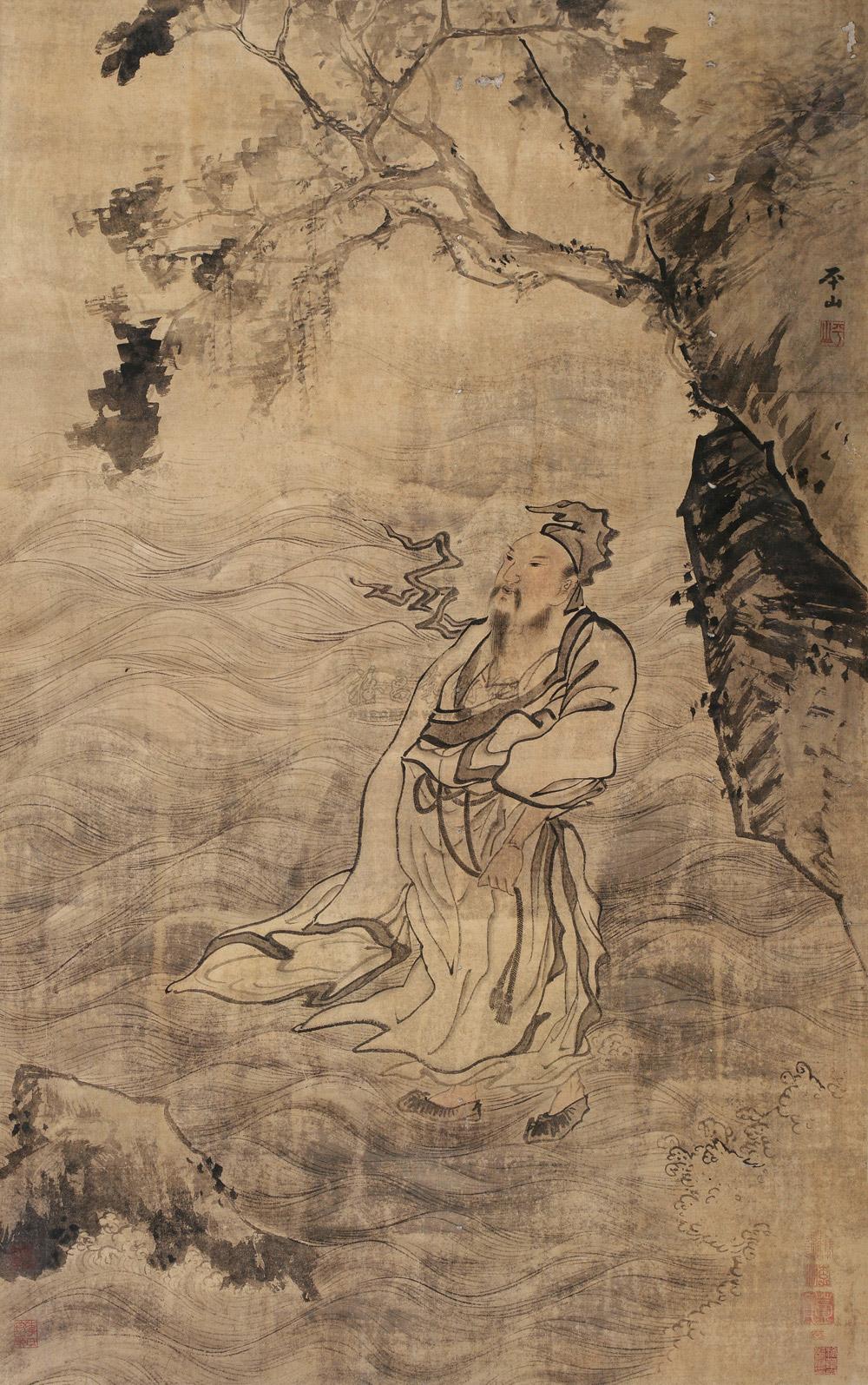 *2327 仙人渡海图 立轴 纸本