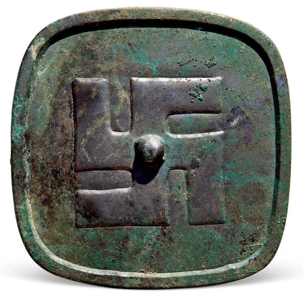 1164 五代 方形万字镜