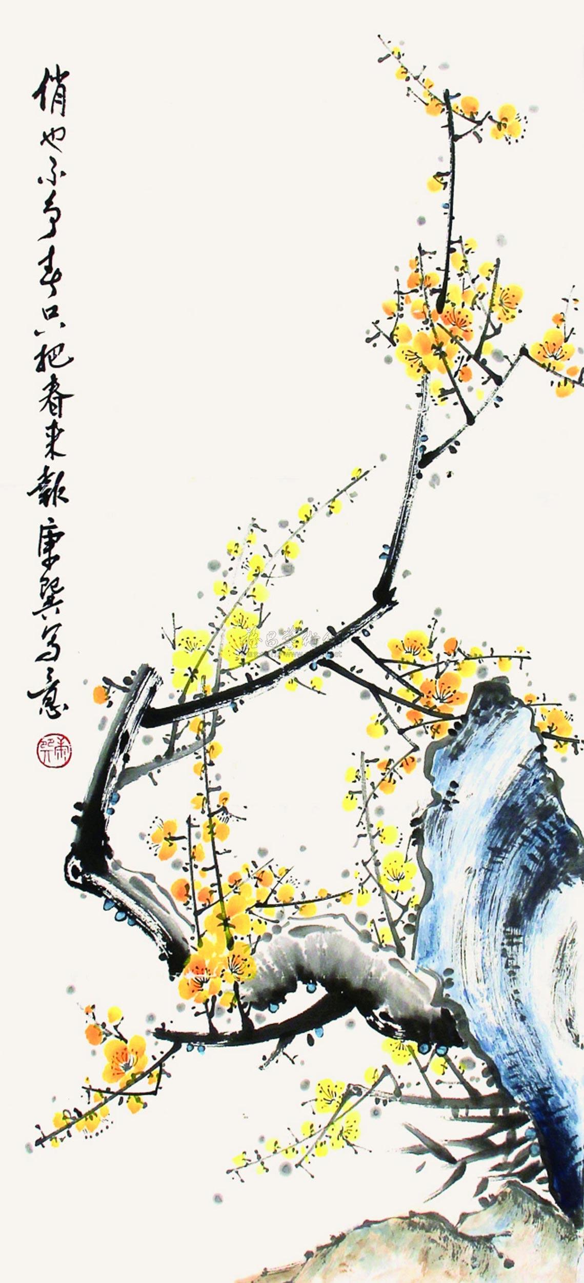 【梅花 立轴 纸本】拍卖品_图片_价格_鉴赏_绘画_雅昌艺术品拍卖网