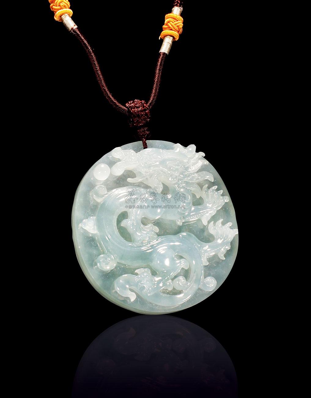 3159 翡翠龙纹牌