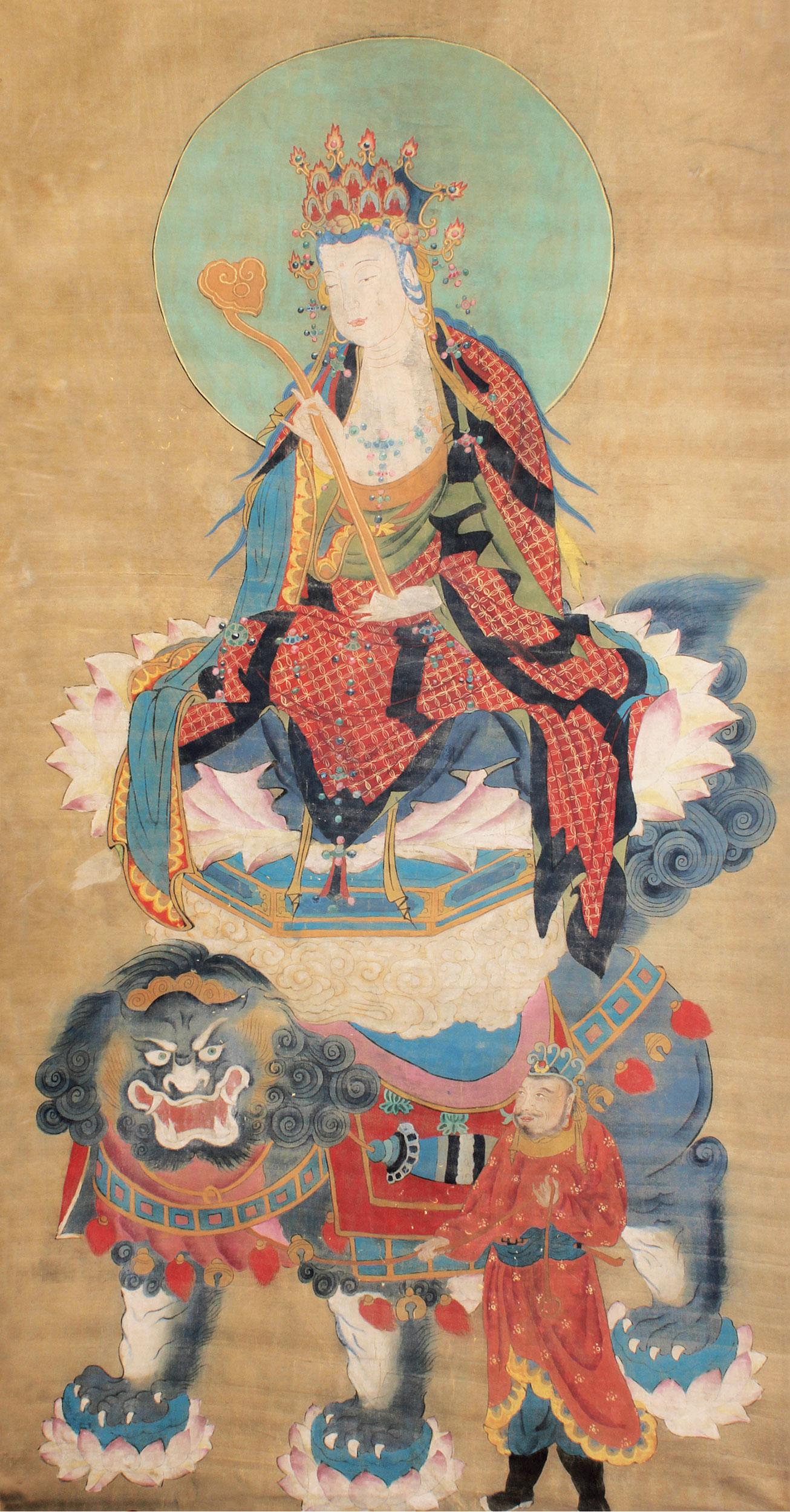 1024 地藏王菩萨像 立轴 绢本