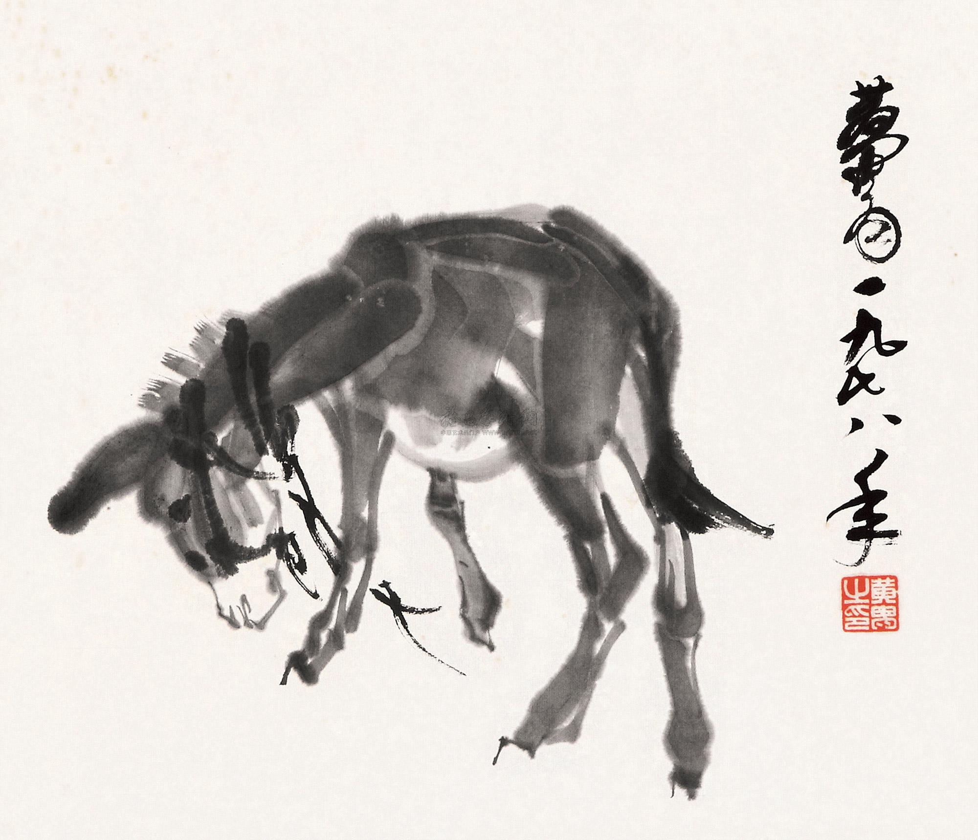 中国画毛驴的名家是谁图片