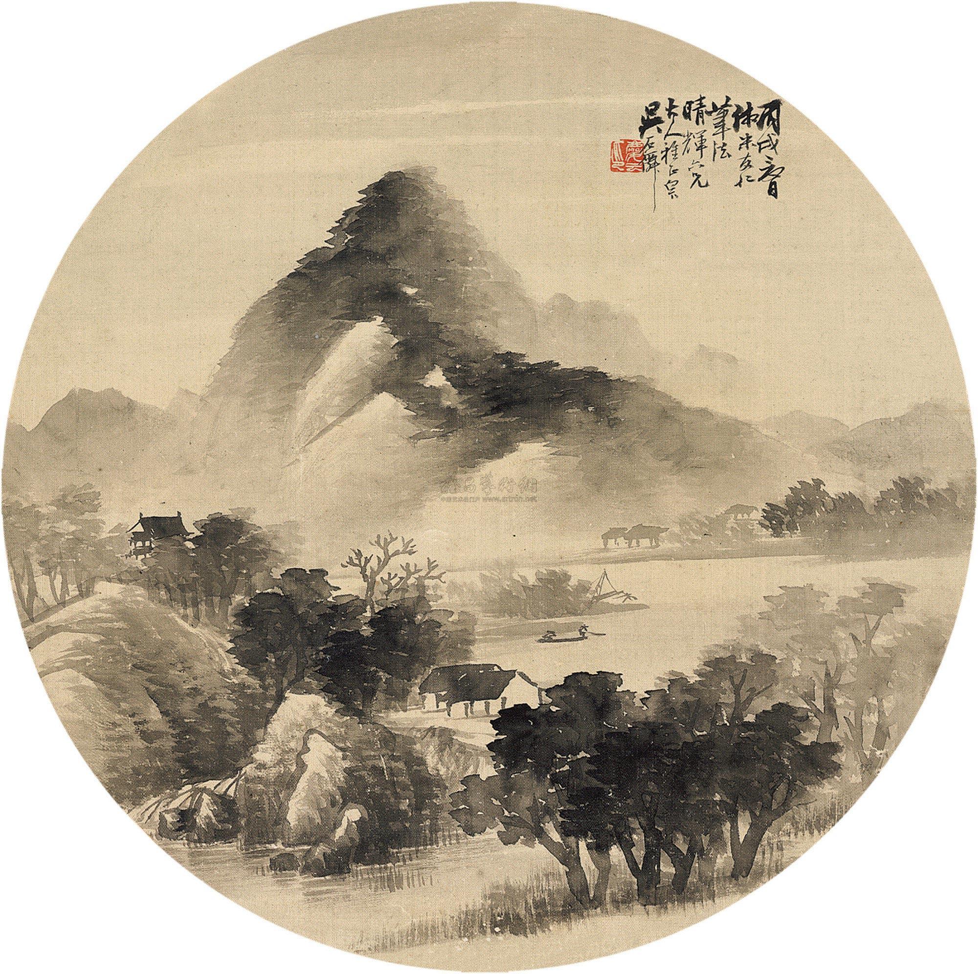 【1886年作 山水 镜片 绢本】拍卖品_图片_价格_鉴赏_绘画_雅昌艺术品