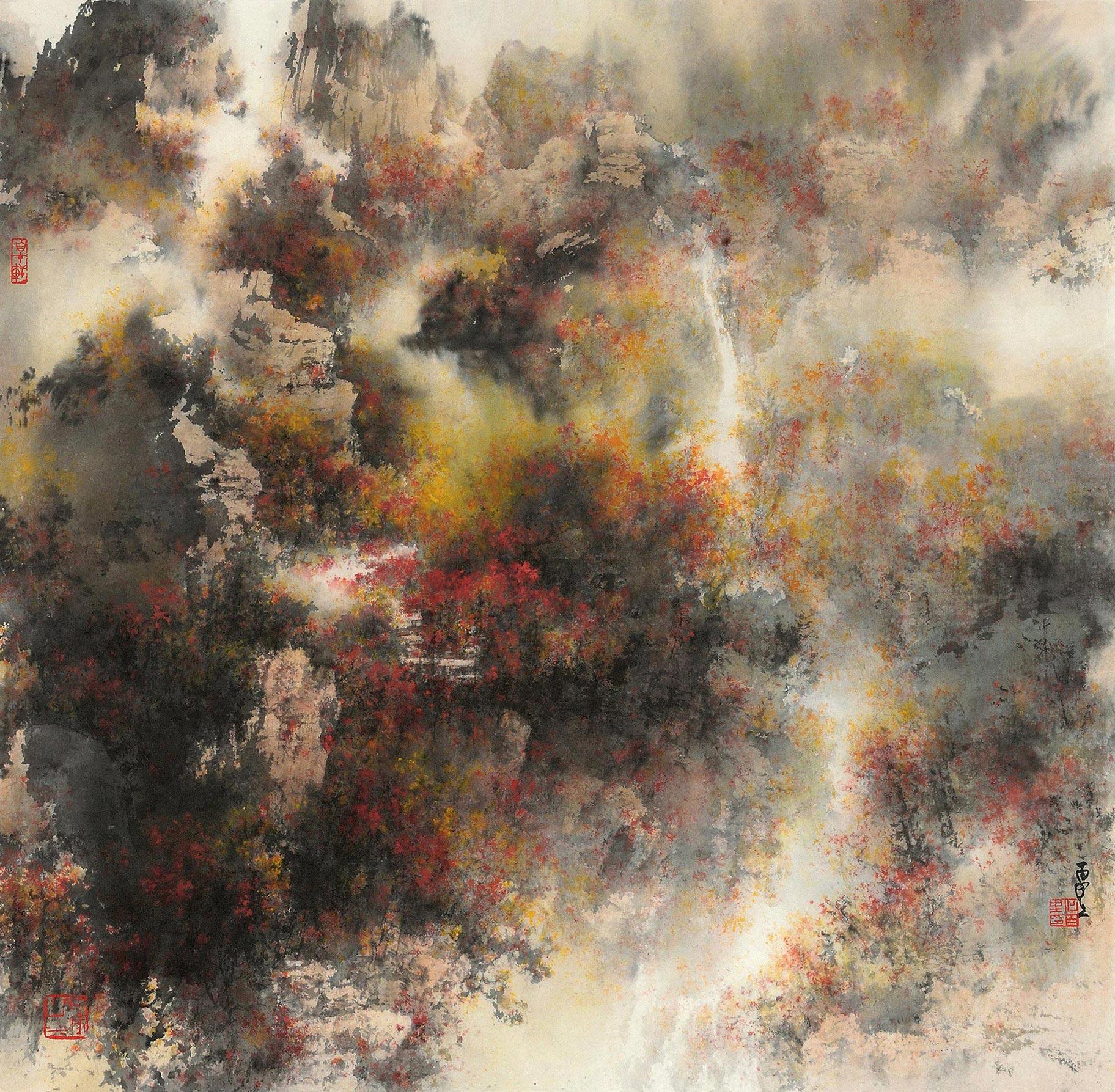 【雾里云山 镜心 设色纸本】拍卖品_图片_价格_鉴赏_绘画_雅昌艺术品