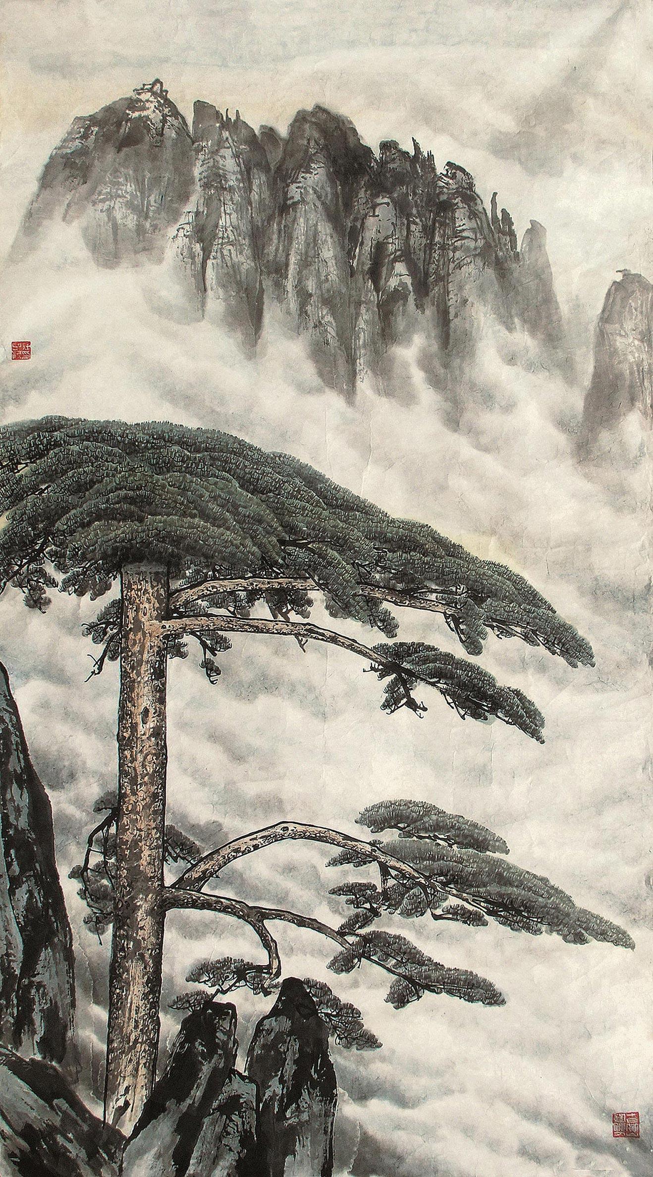 黄山中国画有几种图片